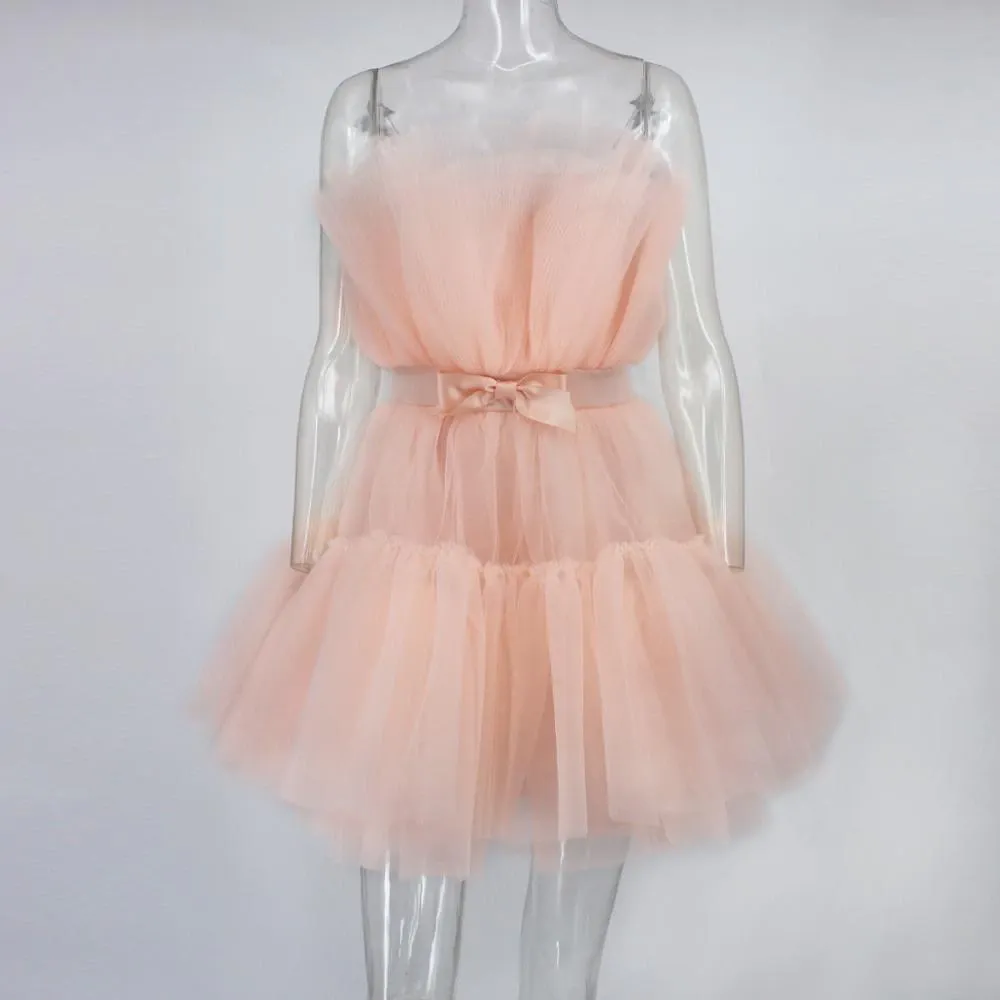 Women's Summer A-Line Mesh Sleeveless Dress