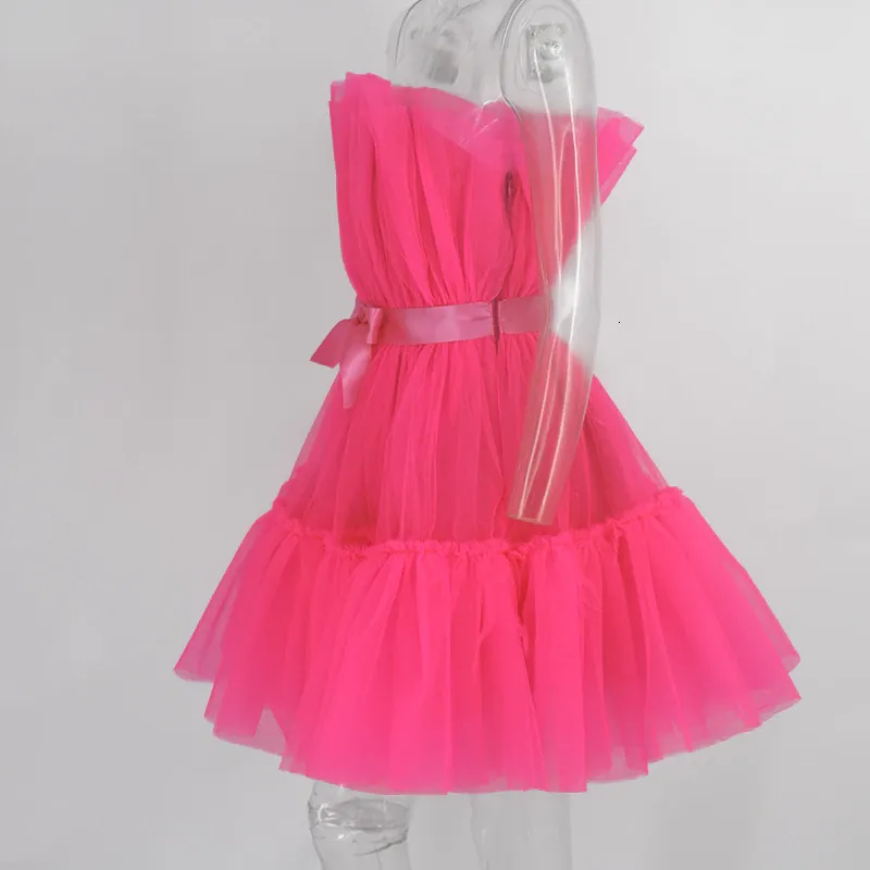 Women's Summer A-Line Mesh Sleeveless Dress