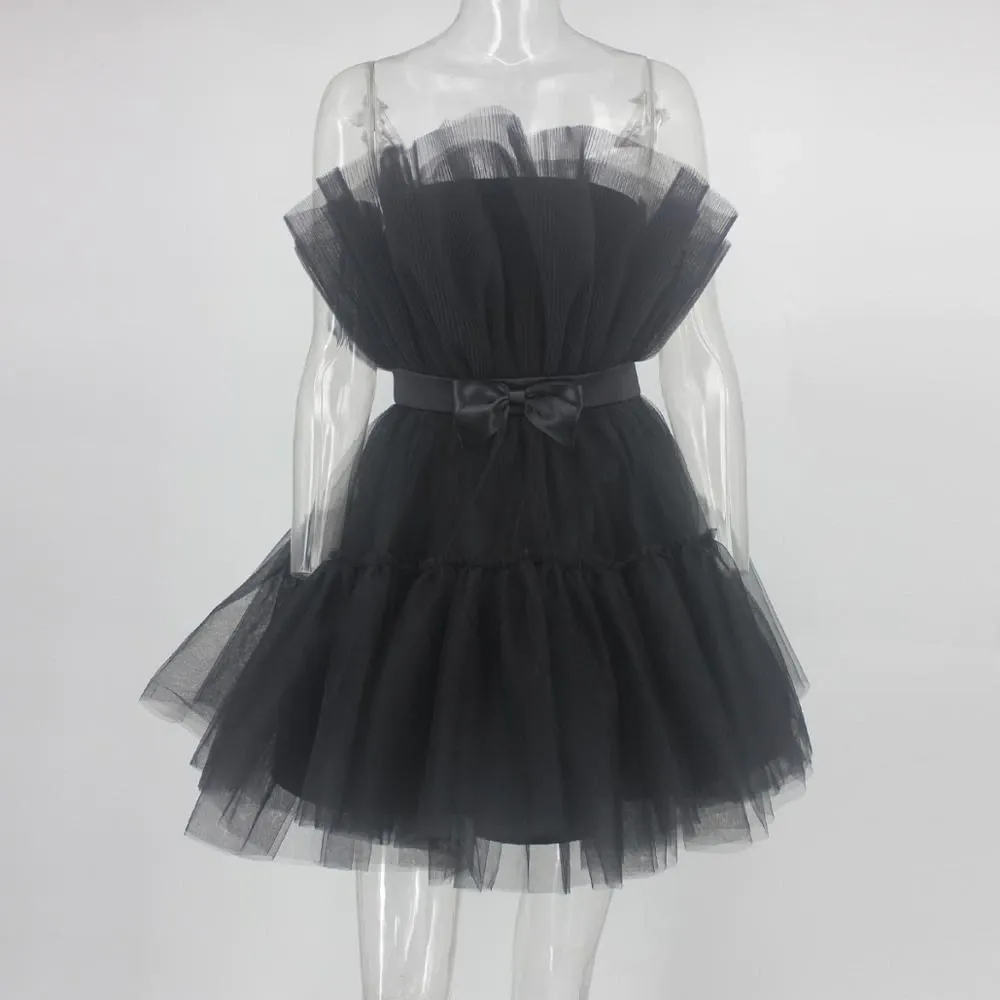 Women's Summer A-Line Mesh Sleeveless Dress