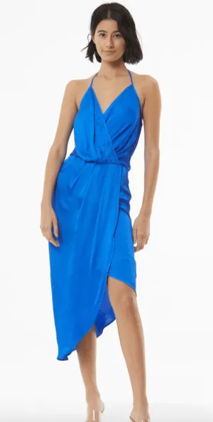 Young Fabulous & Broke Andrea Draped Slip Dress in Ocean